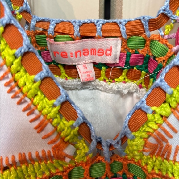 Re:named Boho Crocheted Colorful Sleeveless Women's Top size Small - Picture 2 of 13